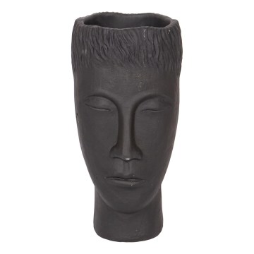 Dekorativna vaza 25x14x12,5 cm crna/cement