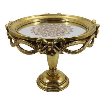 Dekorativni pladanj, prečnik 25,5 cm, zlatni