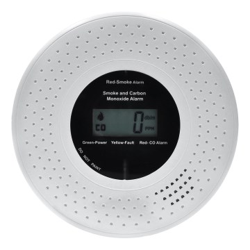 Detektor dima i ugljen-monoksida sa LCD displejem 2xAA