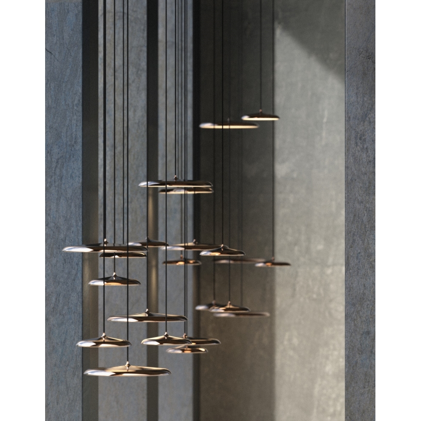 DFTP by Nordlux - LED prigušiva luster na sajli ARTIST LED/14W/230V prečnik 25 cm u boji bakra