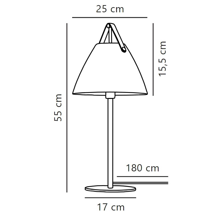 DFTP by Nordlux - Stona lampa STRAP 1xE27/40W/230V crna