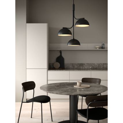 DFTP by Nordlux - Viseći luster na sajli TULLIO 3xE14/25W/230V crna