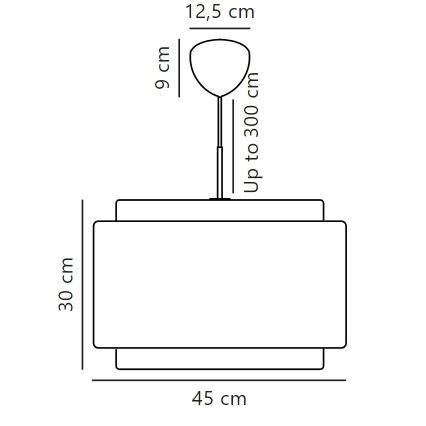 DFTP by Nordlux - Viseći luster TAKAI 1xE27/25W/230V