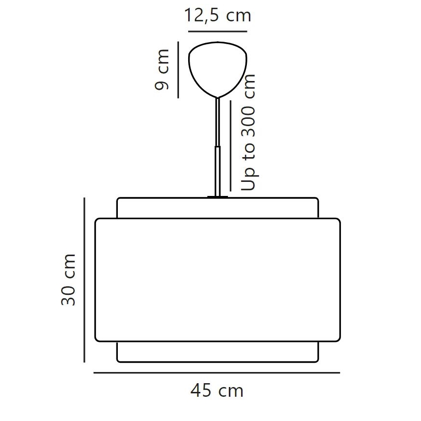 DFTP by Nordlux - Viseći luster TAKAI 1xE27/25W/230V