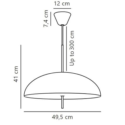 DFTP by Nordlux - Viseći luster VERSALE na sajli 2xE27/15W/230V, braon