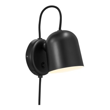 DFTP by Nordlux - Zidna reflektorska lampa sa USB portom ANGLE 1xGU10/25W/230V crna