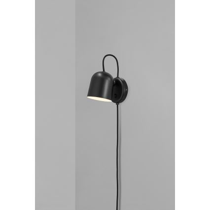 DFTP by Nordlux - Zidna reflektorska lampa sa USB portom ANGLE 1xGU10/25W/230V crna