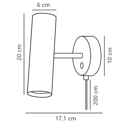 DFTP by Nordlux - Zidna spot svetiljka MIB 1xGU10/8W/230V crna