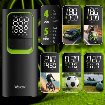 Digitalni džepni kompresor 5V 8000 mAh, crni