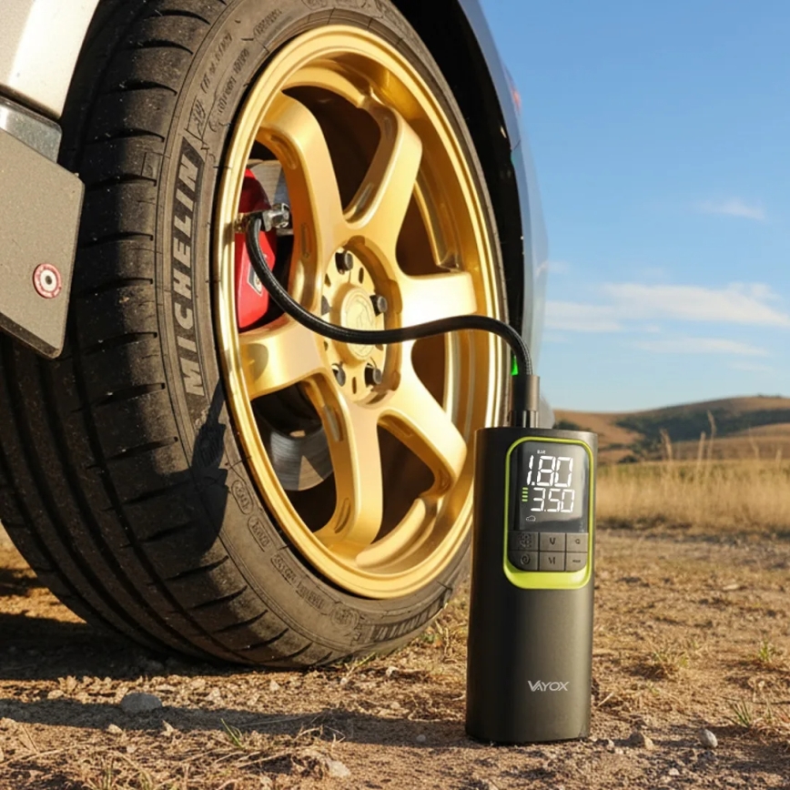 Digitalni džepni kompresor 5V 8000 mAh, crni