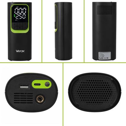 Digitalni džepni kompresor 5V 8000 mAh, crni