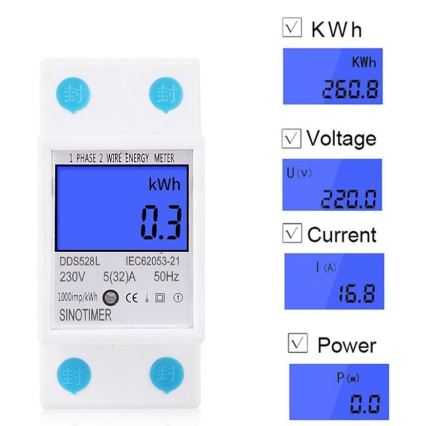 Digitalni jednofazni elektromer za DIN šinu DDS528L