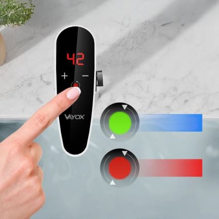 Dodirni protočni grejač vode sa senzorom i LED displejem, 3000 W/230 V, IPX4, bela