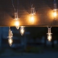 Dopunski LED spoljašnji božićni lanac CONE FILAMENT 20xE10 14m prozirne/topla bela IP44, Proizvedeno u Češkoj