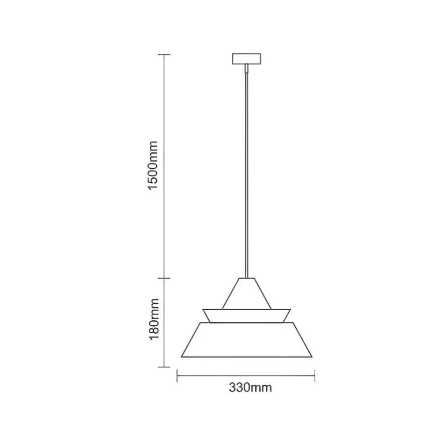 Drveni luster na sajli 1xE27/60W/230V prečnik 33 cm masivan/hrast/orah/kaučukovac