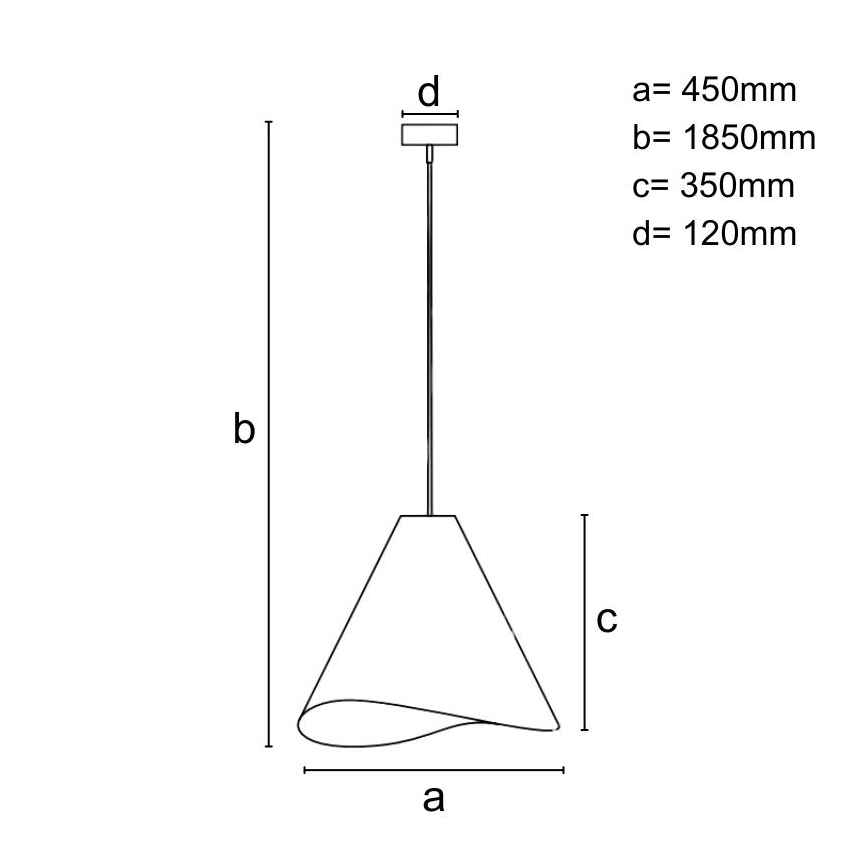 Drveni luster na sajli 1xE27/60W/230V prečnik 45 cm masivan/orah/kaučukovo drvo