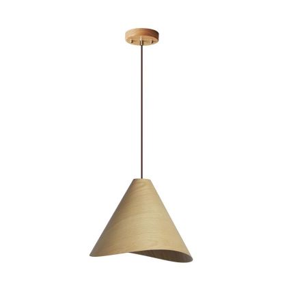 Drveni luster na sajli 1xE27/60W/230V, prečnika 45 cm, masivan/hrast/kaučukovac