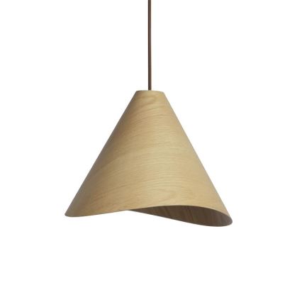 Drveni luster na sajli 1xE27/60W/230V, prečnika 45 cm, masivan/hrast/kaučukovac