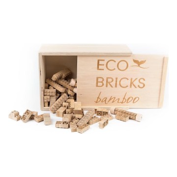 Drveni set za slaganje ECO BRICKS, 250 kom.