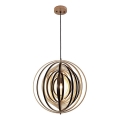 Drveni viseći luster na sajli 1xE27/60W/230V prečnik 50 cm masiv/furnir/kaučukovo drvo