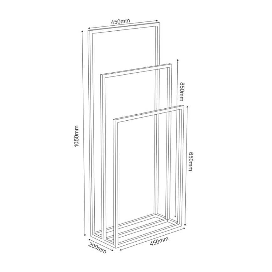 Držač peškira 105x45 cm, bela