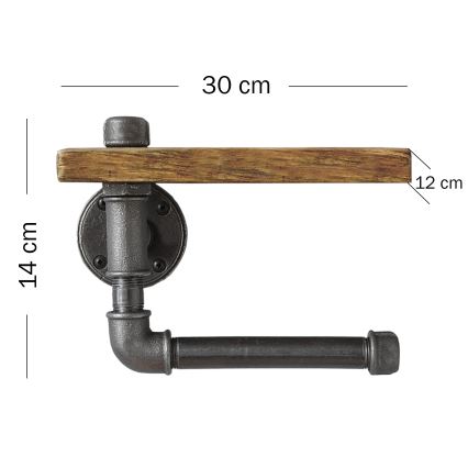 Držač toaletnog papira sa policom BORU 30x14 cm smreka