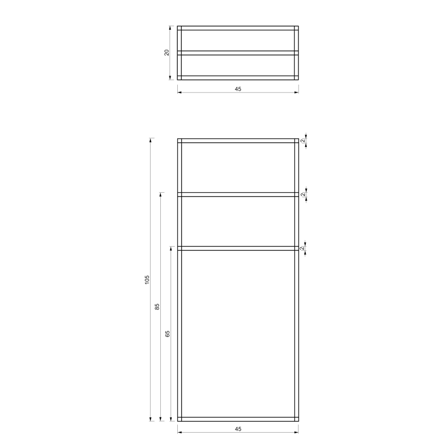 Držač za peškire 105x45 cm crni