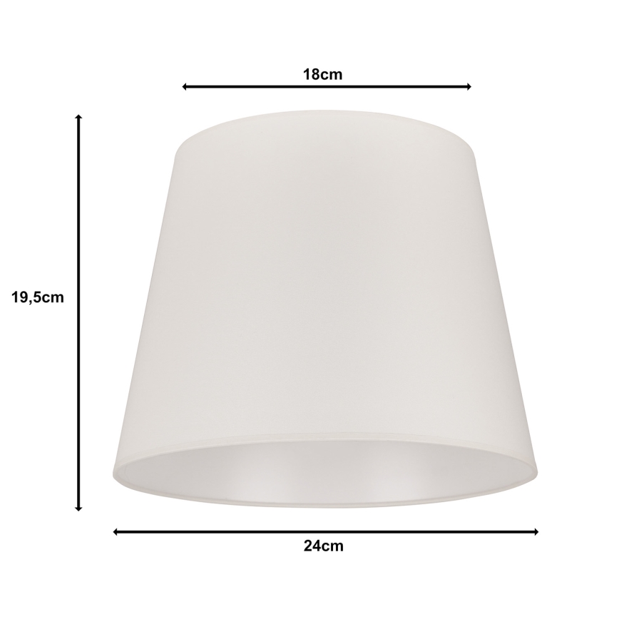 Duolla - Abažur za stolnu lampu CLASSIC M E27, prečnik 24 cm, krem boje