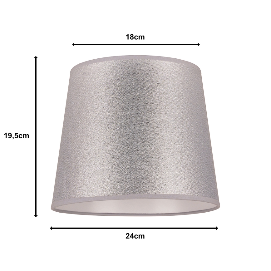Duolla - Abažur za stolnu lampu CLASSIC M E27, prečnik 24 cm, srebran