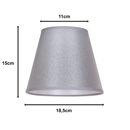 Duolla - Abažur za stolnu lampu SOFIA XS E14 prečnik 18,5 cm srebrna