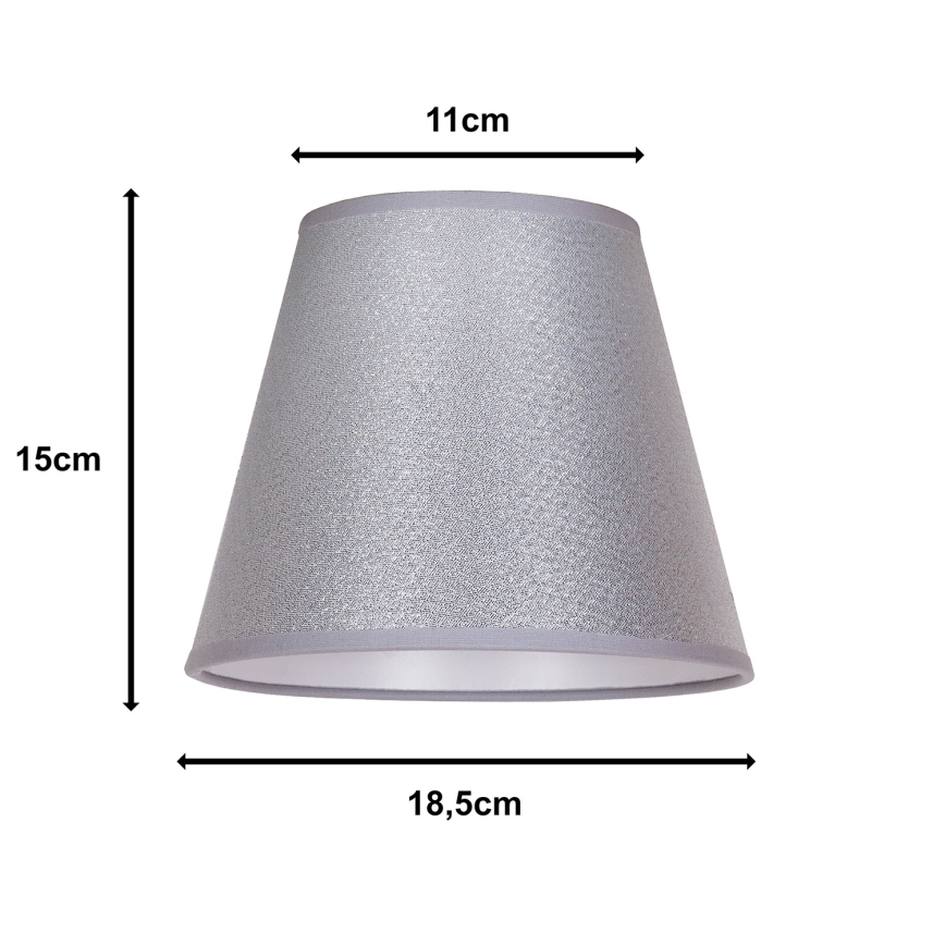 Duolla - Abažur za stolnu lampu SOFIA XS E14 prečnik 18,5 cm srebrna