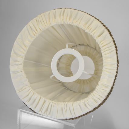 Duolla - Abažur za stonu i podnu lampu E27, prečnik 18,5 cm, krem/braon