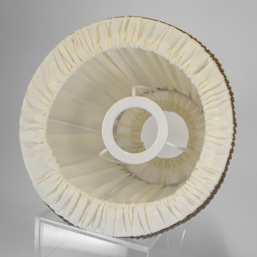 Duolla - Abažur za stonu i podnu lampu E27, prečnik 18,5 cm, krem/braon