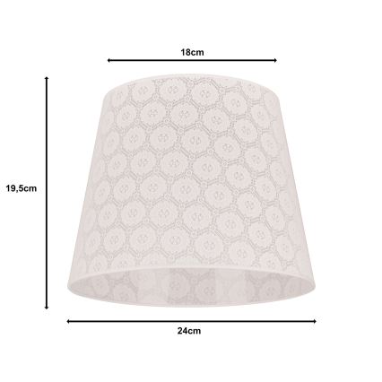 Duolla - Abažur za stonu lampu CLASSIC M E27 prečnik 24 cm beo