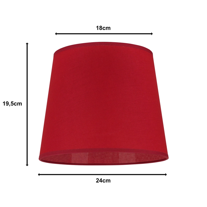 Duolla - Abažur za stonu lampu CLASSIC M E27, prečnik 24 cm, crvena