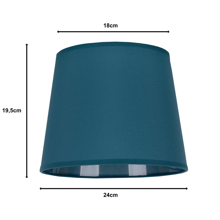 Duolla - Abažur za stonu lampu CLASSIC M E27, prečnika 24 cm, tirkizna