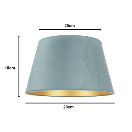 Duolla - Abažur za stonu lampu CONE M E27, prečnik 28 cm, mint zelena