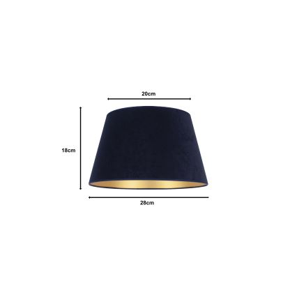 Duolla - Abažur za stonu lampu CONE M E27, prečnik 28 cm, plavi