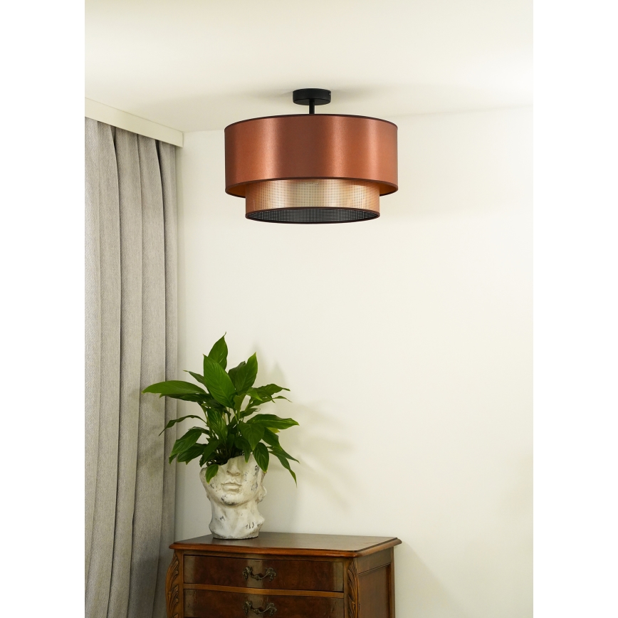Duolla - Bakarni plafonski luster COPPER SHINY 1xE27/15W/230V prečnik 45 cm