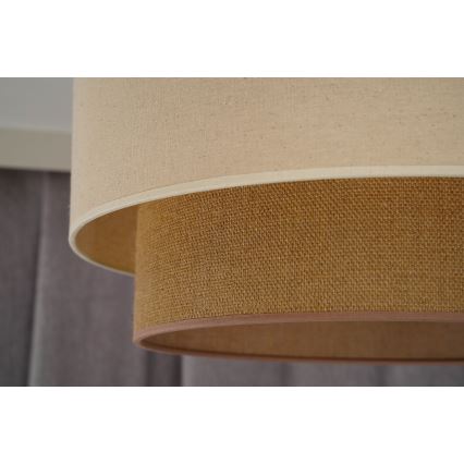 Duolla - BOHO luster na sajli 1xE27/40W/230V, prečnik 45 cm, krem/braon