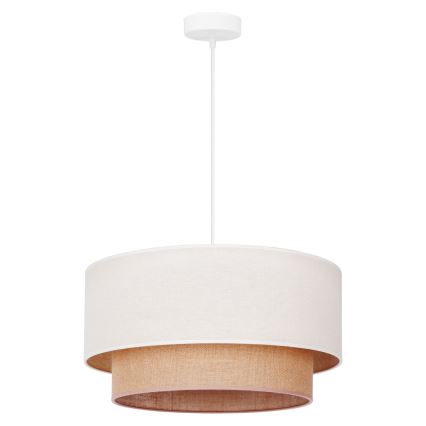 Duolla - BOHO luster na sajli 1xE27/40W/230V, prečnik 45 cm, krem/braon