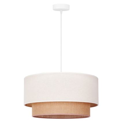 Duolla - BOHO luster na sajli 1xE27/40W/230V, prečnik 45 cm, krem/braon