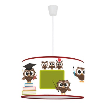Duolla - Dečiji luster na sajli OWLS MULTI 1xE27/15W/230V prečnik 35 cm