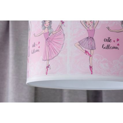 Duolla - Dečiji luster na sajli PRINT M 1xE27/40W/230V prečnik 35 cm balerine