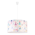 Duolla - Dečiji luster na sajli PRINT M 1xE27/40W/230V, prečnik 35 cm, sa motivom princeza