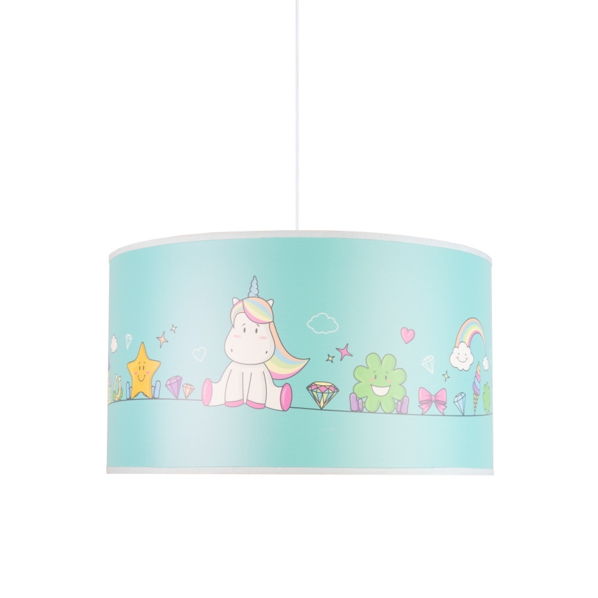 Duolla - Dečiji luster na sajli UNICORN 1xE27/15W/230V prečnik 35 cm