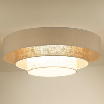Duolla - LED plafonska svetiljka LUNETA LED/26W/230V prečnik 60 cm 4000K krem/smeđa