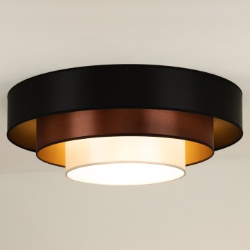 Duolla - LED plafonska svetiljka LUNETA LED/26W/230V Ø 60 cm 4000K crna/bakarna/bela