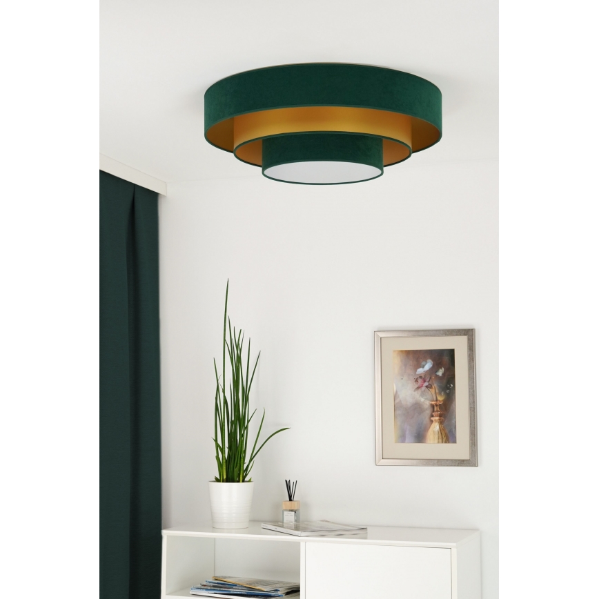 Duolla - LED plafonsko svetlo LUNETA LED/26W/230V fi 60 cm 4000K zeleno/zlatno