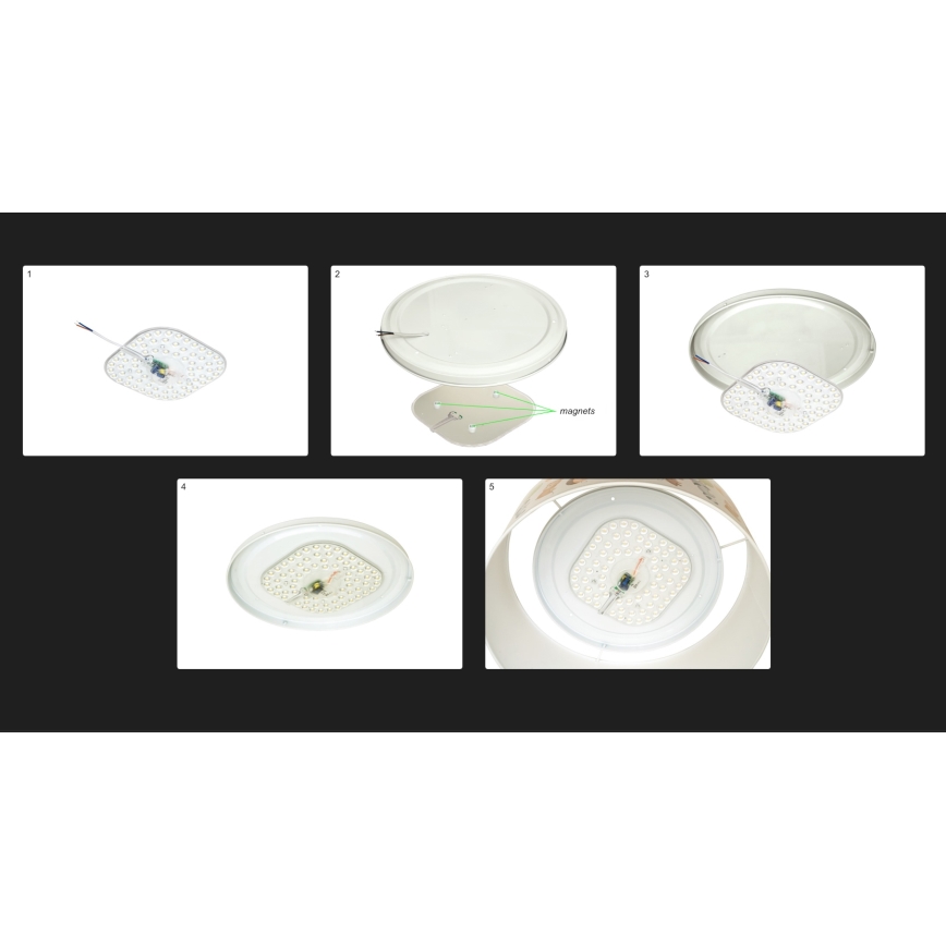 Duolla - LED plafonsko svetlo LUNETA LED/26W/230V fi 60 cm 4000K zeleno/zlatno